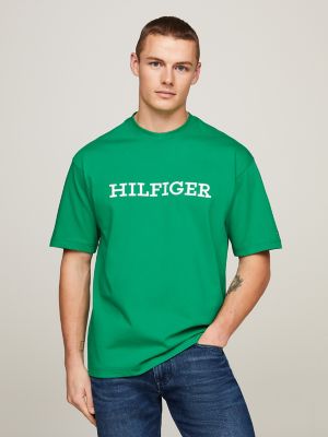 Embroidered Monotype Logo T-Shirt, Olympic Green