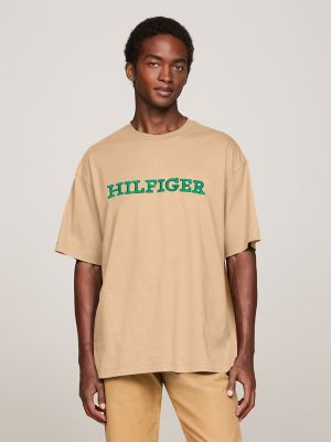 Embroidered Monotype Logo T-Shirt, Classic Khaki