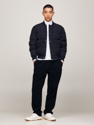 Tommy Jeans: Navy Embroidered Reversible Bomber Jacket