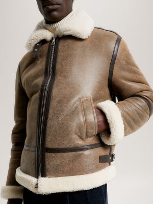 Shearling Lined Leather Jacket