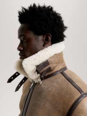 Tommy hilfiger outlet shearling aviator jacket