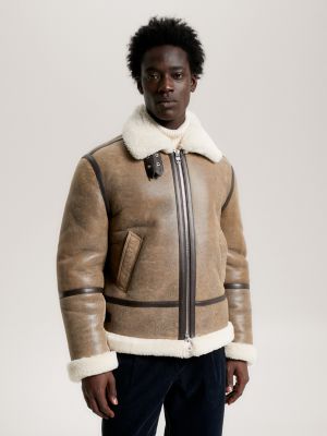 Shearling Lined Leather Jacket