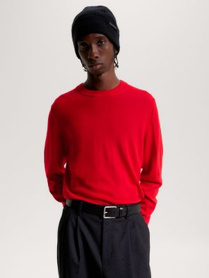 Tommy hilfiger discount red jumper mens