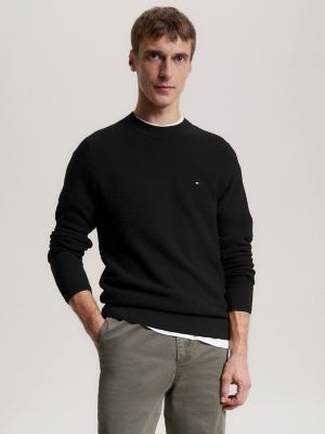 Tommy Hilfiger Men's Solid Crewneck Sweater at  Men’s Clothing store