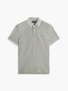 Regular Fit Linen-Blend Pique Polo — Dark Artichoke 5