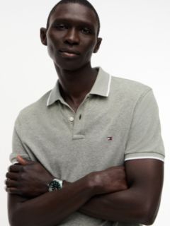 Regular Fit Linen-Blend Pique Polo — Dark Artichoke 3