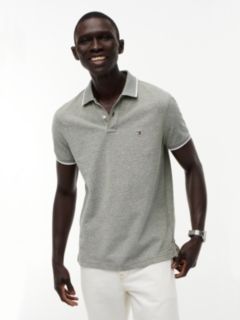 Regular Fit Linen-Blend Pique Polo — Dark Artichoke 1