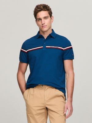 Regular Fit Monotype Stripe USA Polo | Hilfiger Tommy