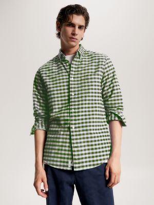 Regular Fit Gingham Brushed Oxford Shirt