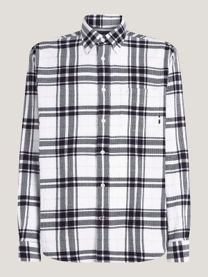 2024 お歳暮【公式】 - 人気ブランド Oversized Fit Seersucker Tartan Shirt | Tommy Hilfiger USA トップス