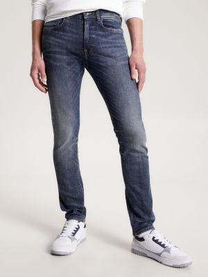 Bleecker Slim Fit THFlex Dark Wash Jean | Tommy Hilfiger USA | Slim-Fit Jeans