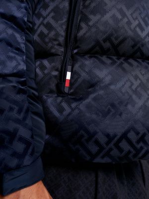 Fendi Reversible Monogram Puffer Jacket in Blue