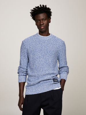 Men's Grey Cotton Crewneck Sweater