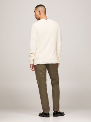Monotype Slub Cotton Crewneck Sweater, Calico