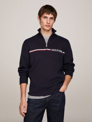 Tommy hilfiger zip clearance sweater