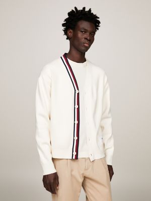 Stripe Collar Cardigan Tommy Hilfiger USA