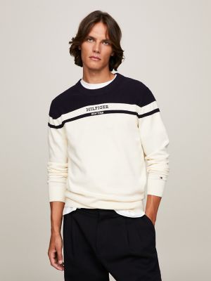 Pull laine ajustée en maille torsadée Homme TOMMY HILFIGER à prix -  Degriffstock