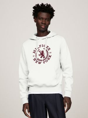 Tommy hilfiger embroidered flag best sale logo hoodie