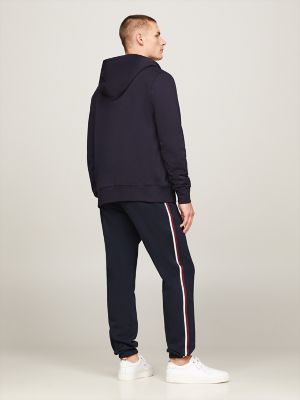 Monotype Stripe Zip Hoodie, Navy