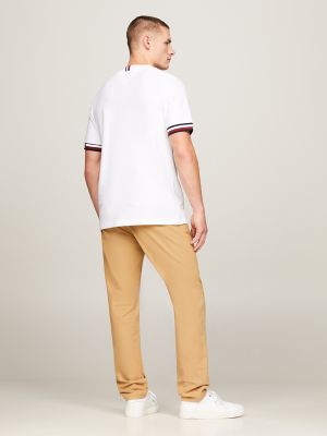 Monotype Stripe Tipped T-Shirt | Tommy Hilfiger USA