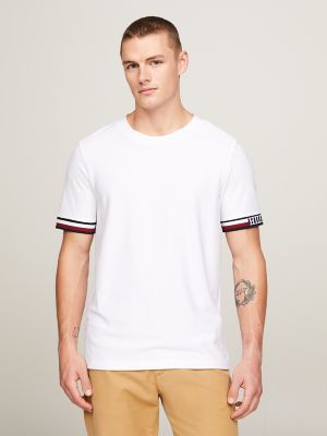 Monotype Stripe Tipped T-Shirt | Tommy USA Hilfiger