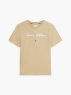 Embroidered Script Logo T-Shirt — Batique Khaki 5