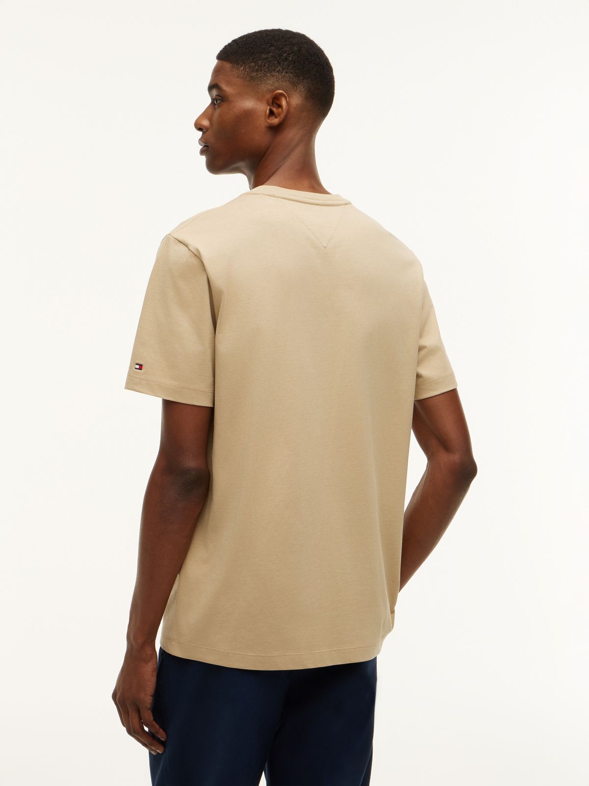 Embroidered Script Logo T-Shirt — Batique Khaki