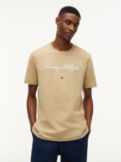 Embroidered Script Logo T-Shirt — Batique Khaki 1
