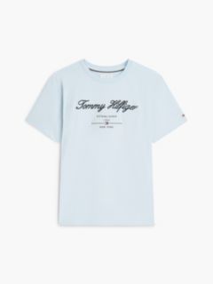 Embroidered Script Logo T-Shirt — Breezy Blue 5