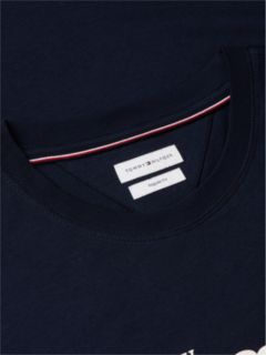 Embroidered Script Logo T-Shirt — Navy 6