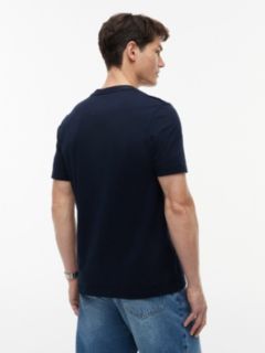 Embroidered Script Logo T-Shirt — Navy 4