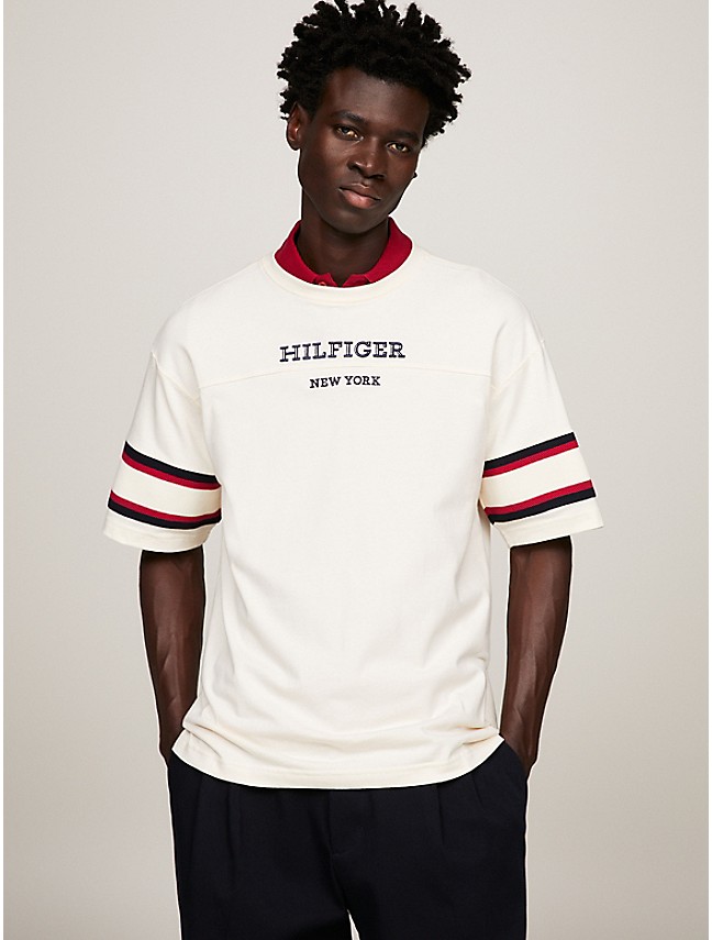 Allover Embroidered T-Shirt | Tommy TH USA Hilfiger Monotype