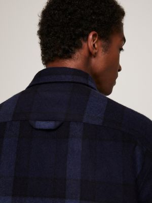 Relaxed Fit Wool Check Overshirt | Tommy Hilfiger USA