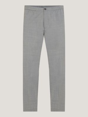 Tommy Hilfiger Wide Leg Wool-Blend Pleated Trousers - EU 34/UK 6