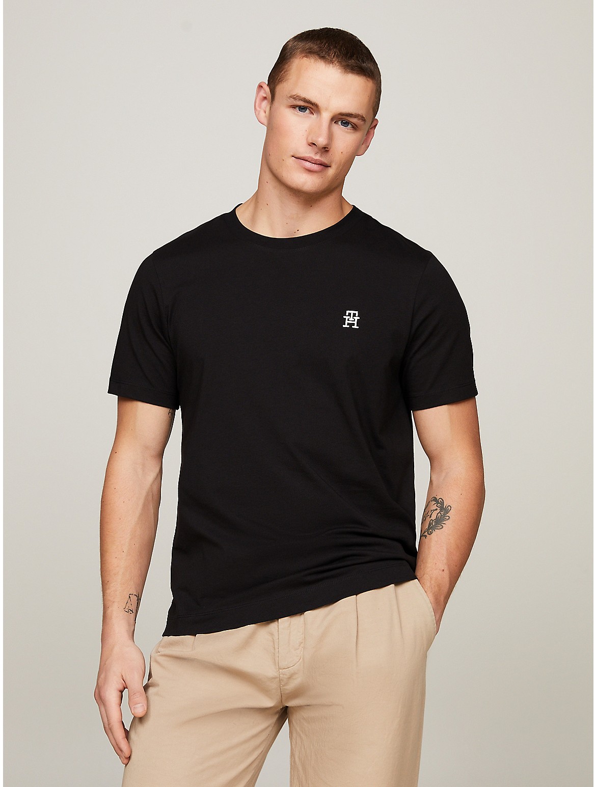 Tommy Hilfiger Men's Embroidered TH Logo T-Shirt