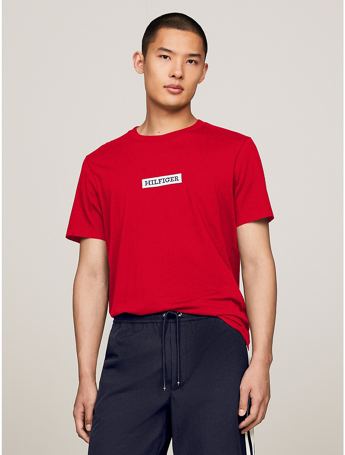 Tommy Hilfiger Monotype Patch T In Primary Red
