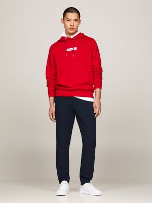 Monotype Patch Hoodie, Primary Red