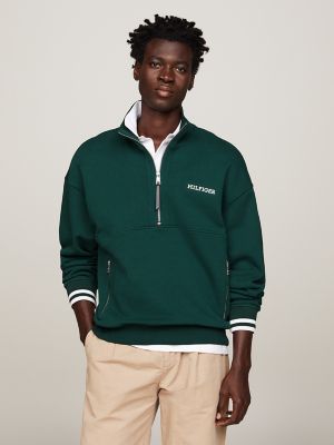 Green tommy hot sale hilfiger sweatshirt