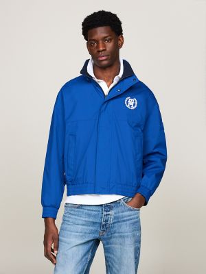 Reversible Water Resistant Windbreaker, Anchor Blue