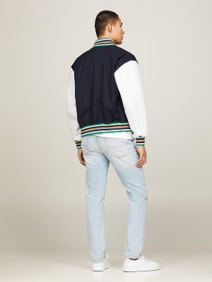 TH Laurel Mixed Media Varsity Jacket | Tommy Hilfiger USA