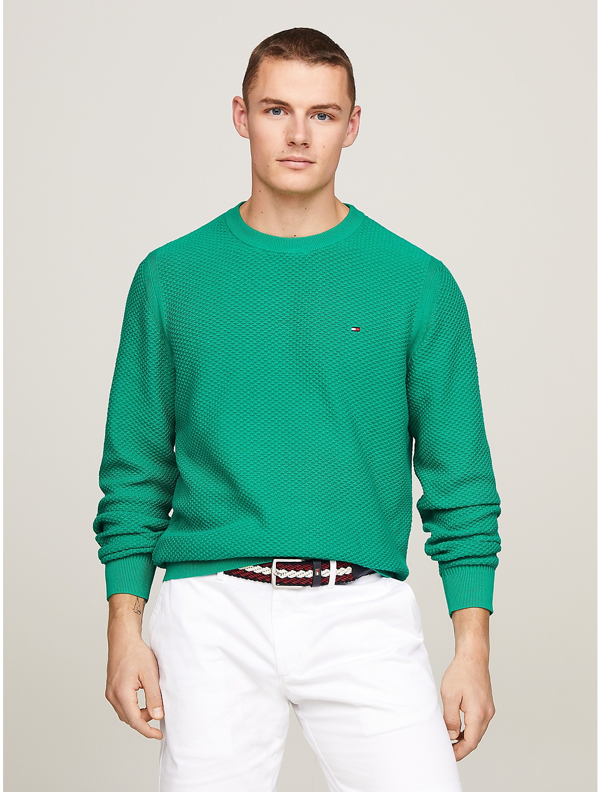 Tommy Hilfiger Men's Textured Knit Crewneck Sweater