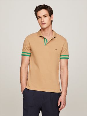 Tommy Hilfiger Global Stripe Polo Shirt Desert Sky - Terraces Menswear