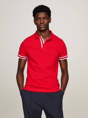 Red | Men\'s Polos USA Hilfiger Tommy 