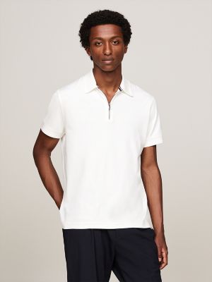 Slim Fit Interlock Zip Polo | Tommy Hilfiger USA