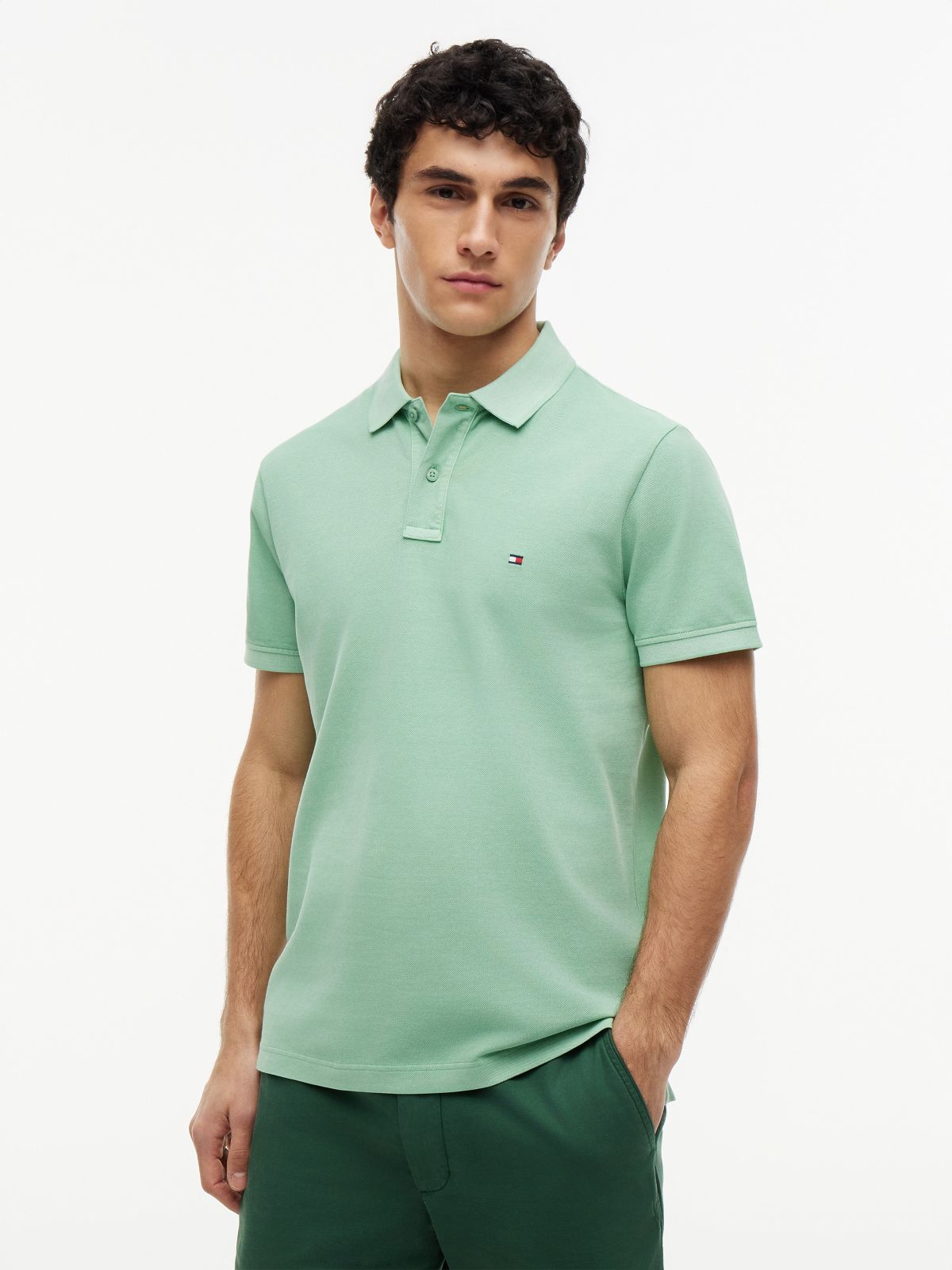 Garment-Dyed Regular Fit Polo — Cut Grass
