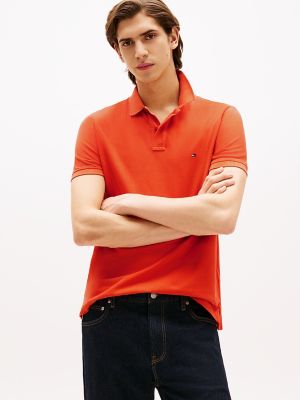 Garment-Dyed Regular Fit Polo, Brilliant Orange