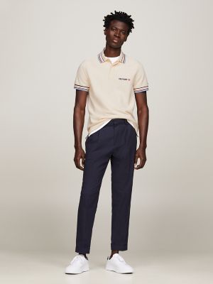 Regular Fit Stripe Tipped Polo, Calico