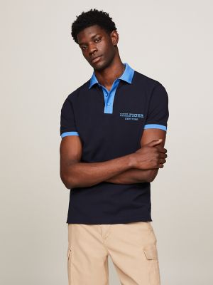 Tommy Hilfiger Regular Fit Monotype Ringer Polo In Navy | 