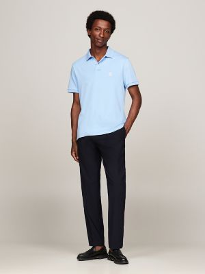 TH Logo Regular Fit Interlock Polo, Vessel Blue