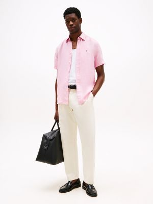 ★★ ★★ Regular fit pigment-dyed linen shirt Regular Fit Pigment-Dyed Linen Shirt | Tommy Hilfiger USA
